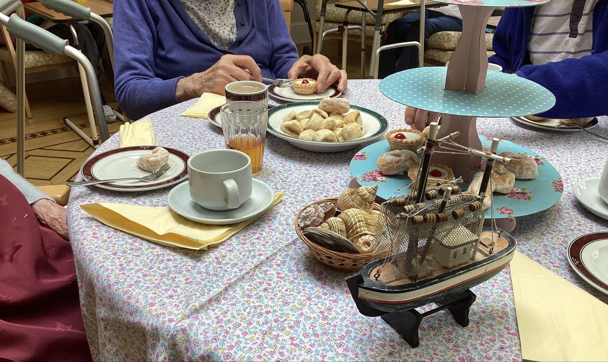 Residents selecting their seaside treats.