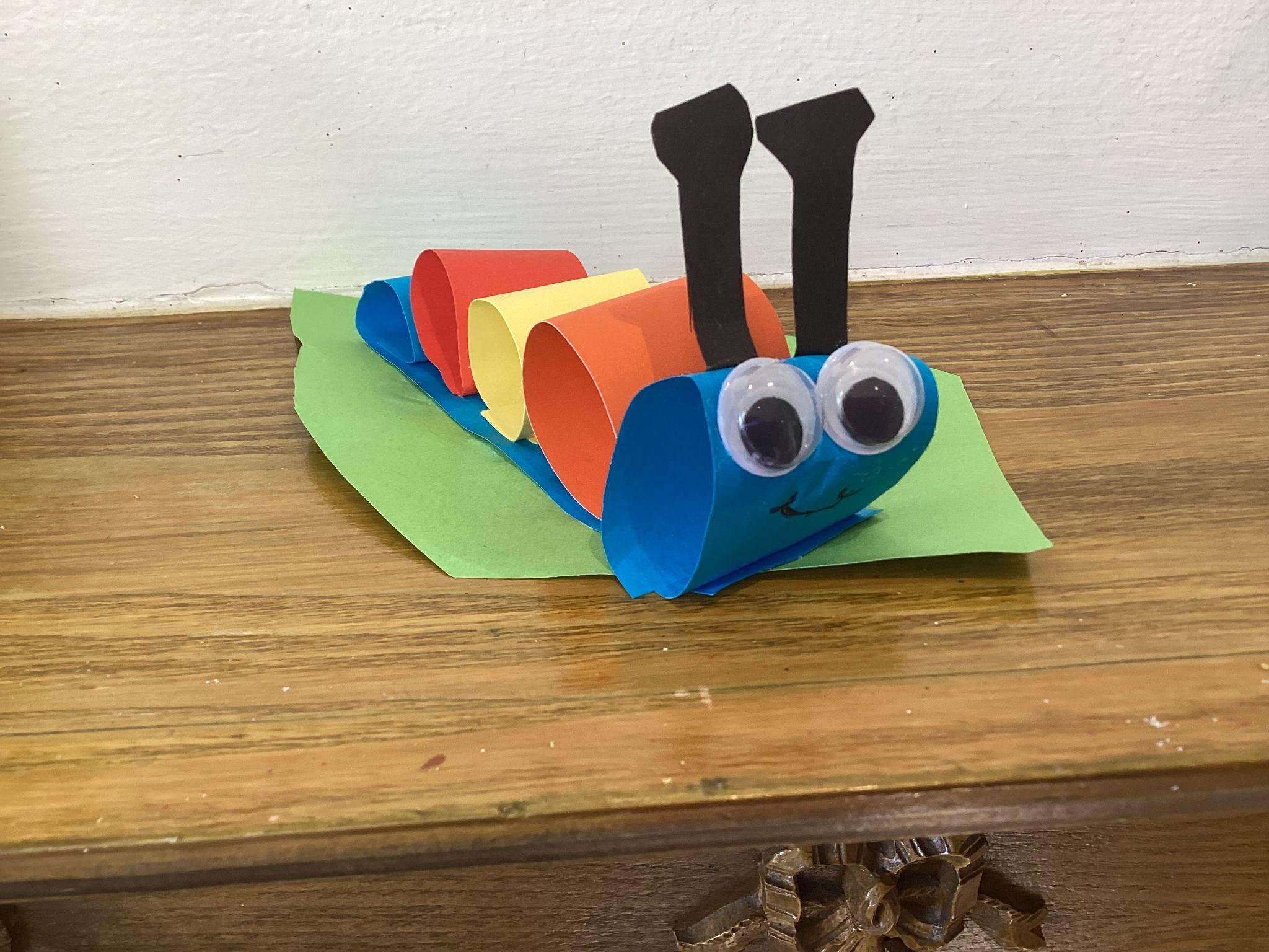 A ‘crafty caterpillar’ created by a resident.